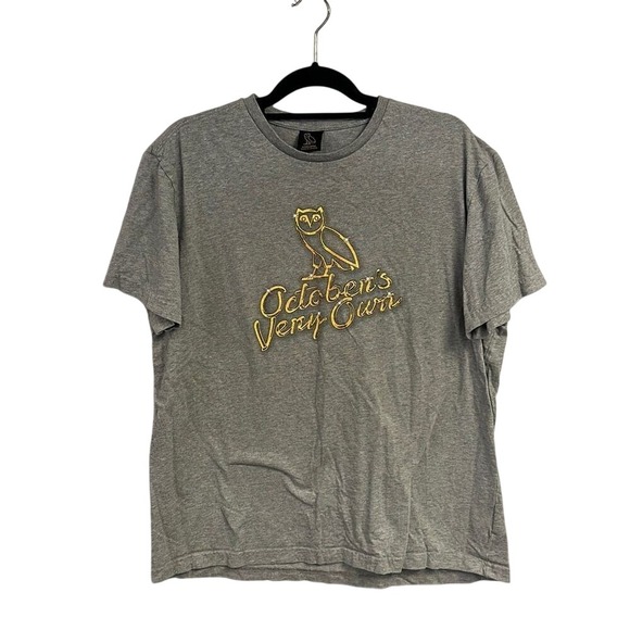 OVO Other - OVO October's Very Own Oranges Golden Owl‎ Print Men's Gray T-Shirt Size XL
